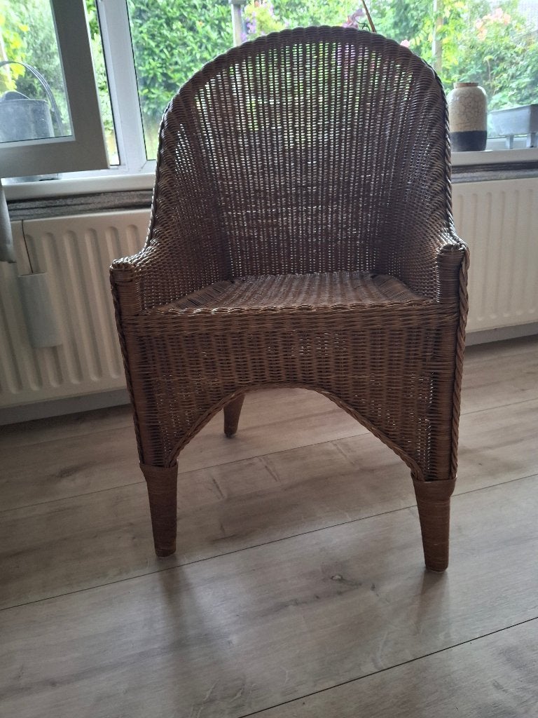 Rieten stoel, Ophalen, Gebruikt, Bruin, Riet of Rotan
