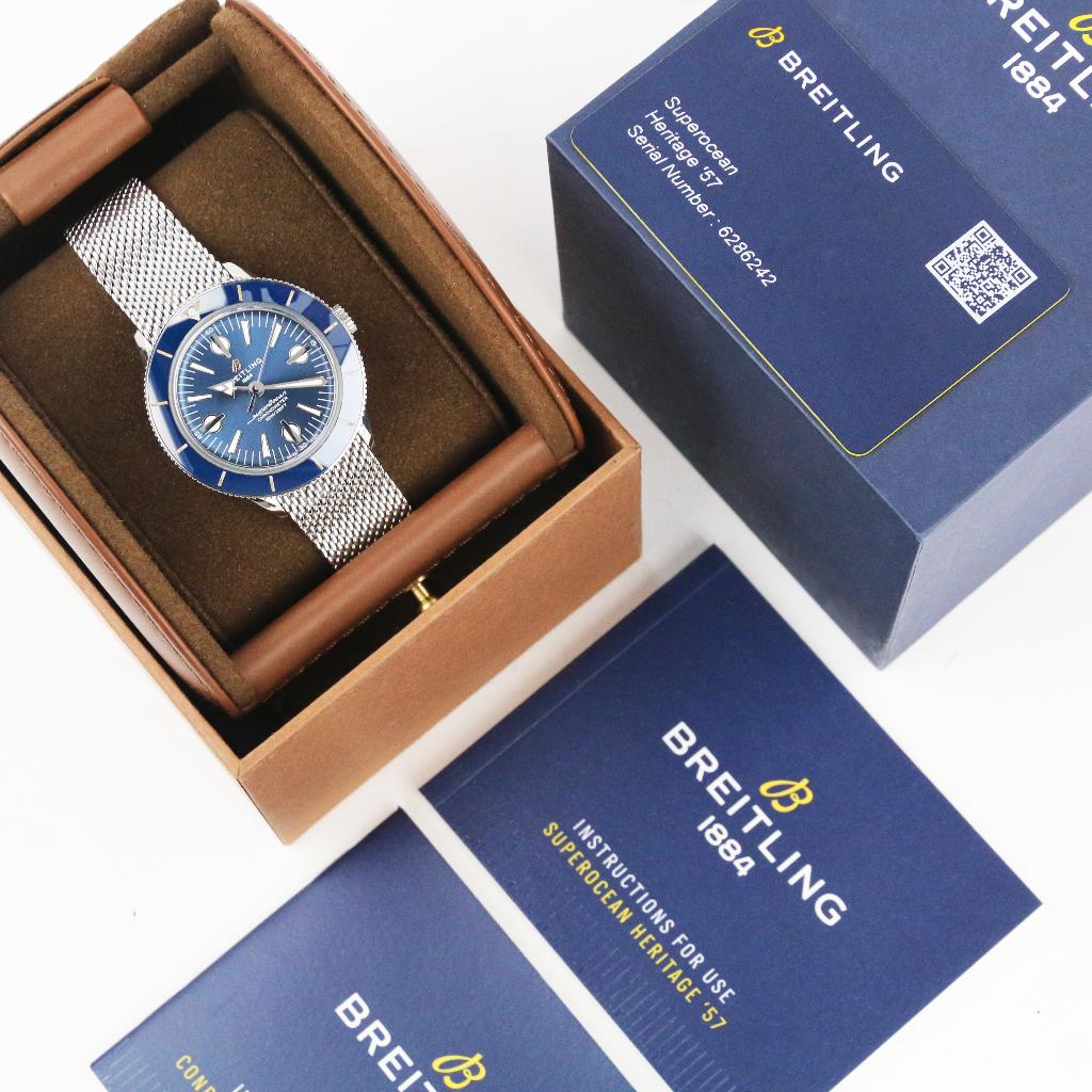 Breitling Superocean 57 Capsule Edition 42 (Goed/ 2021), Staal, Gebruikt, Staal, Breitling