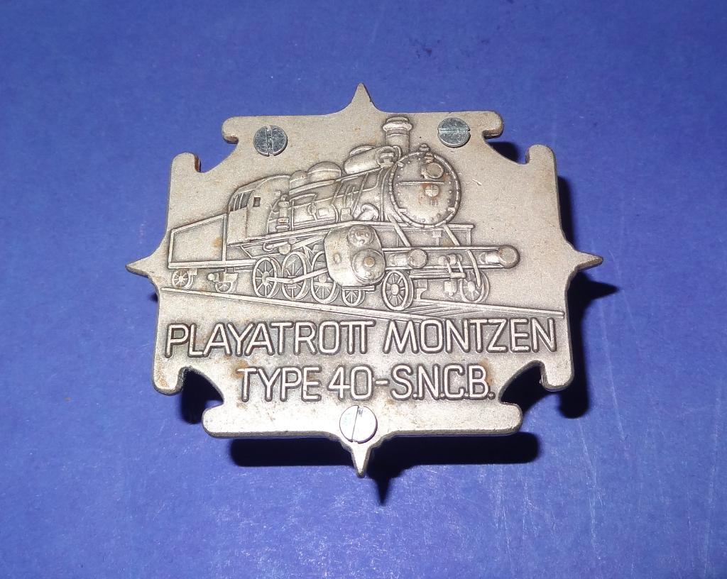 Trein Plaquette Playatrott Montzen Type 40 S.N.C.B 6 x 5½ Cm, Verzamelen, Automerken, Motoren en Formule 1, Verzenden, Zo goed als nieuw