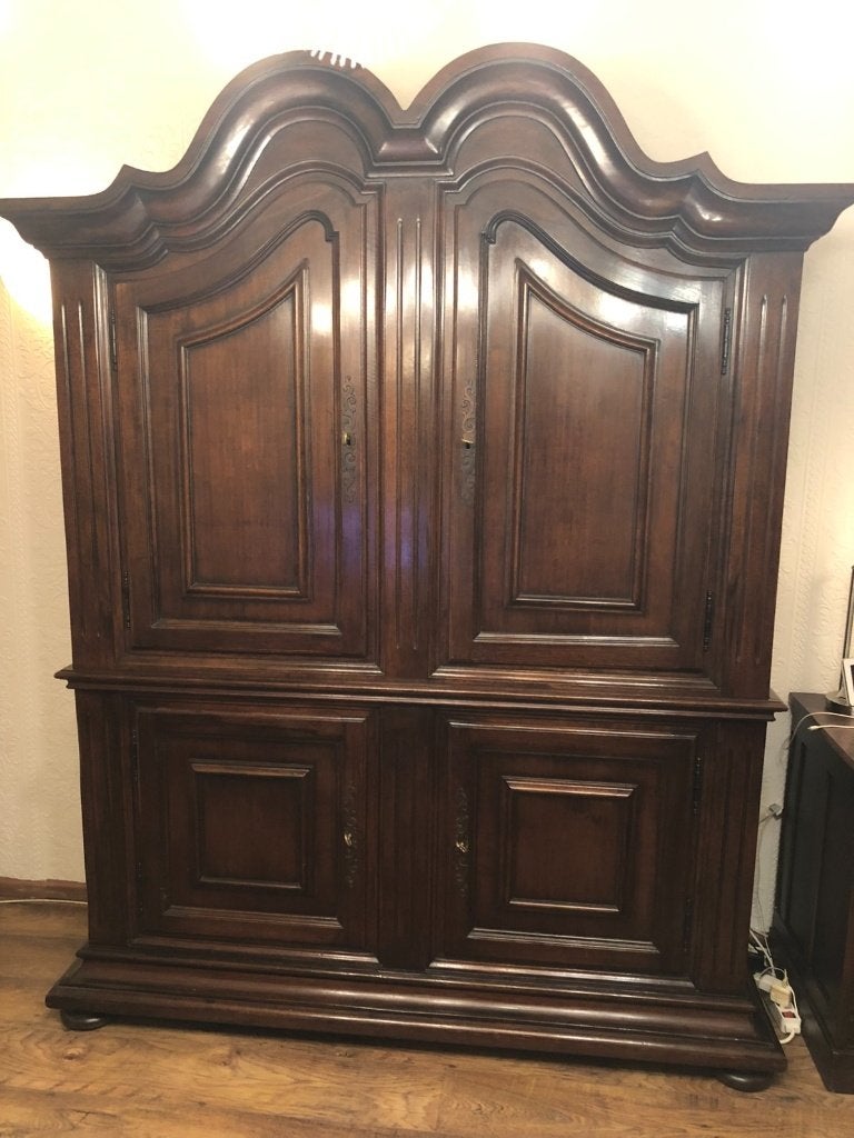 kast Strakke Italiaanse Barok wandkast Noten, Antiek en Kunst, Ophalen