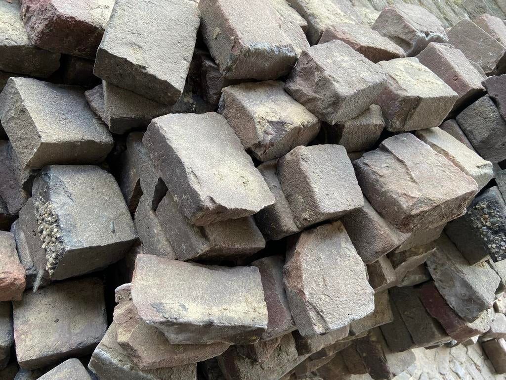 Gebruikte gebakken waaltjes voor bestrating of muur, Tuin en Terras, Tegels en Klinkers, Ophalen, Gebruikt, Klinkers