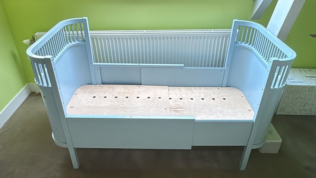 Sebra meegroei bed, Kinderen en Baby's, Kinderkamer | Bedden, Ophalen, 70 tot 85 cm, 140 tot 160 cm, Zo goed als nieuw