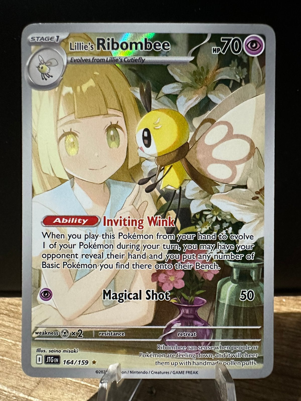 Pokemon journey together lillie’s ribombee 164/159, Ophalen of Verzenden, Zo goed als nieuw