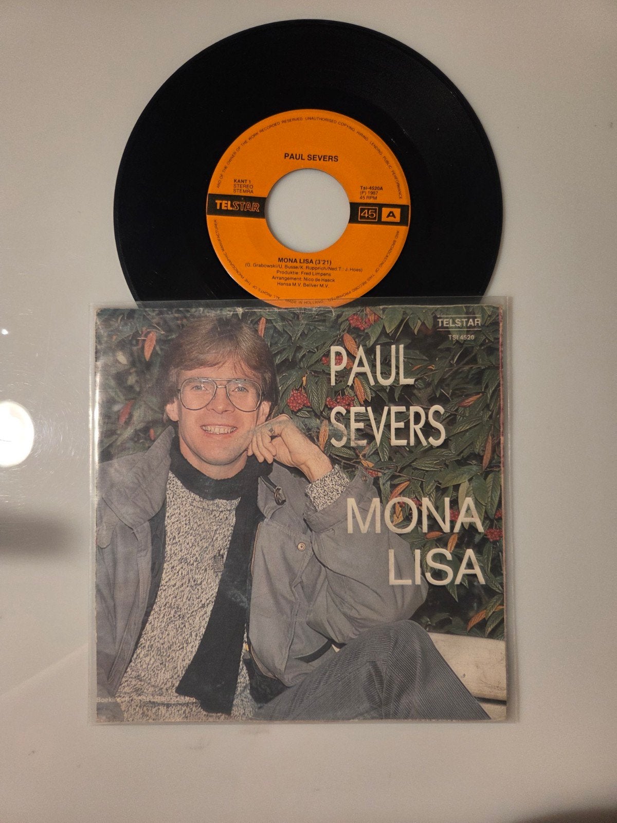Paul Severs - Mona Lisa, Ophalen of Verzenden, Gebruikt, 7 inch, Pop