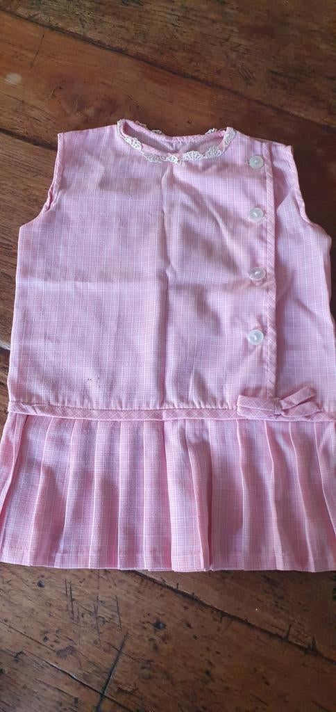 Vintage overgooier kind jurkje roze 45x32, Antiek en Kunst, Ophalen of Verzenden, Kinderen