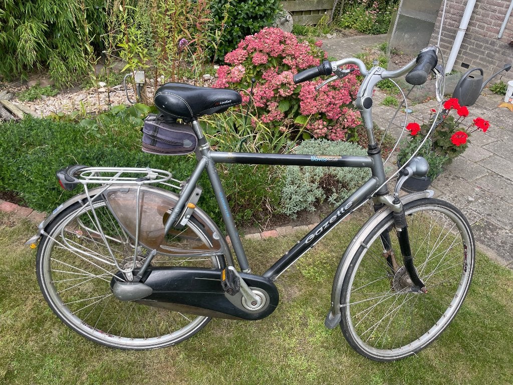Heren Gazelle stadsfiets, Ophalen, Gebruikt, Versnellingen, 61 tot 65 cm