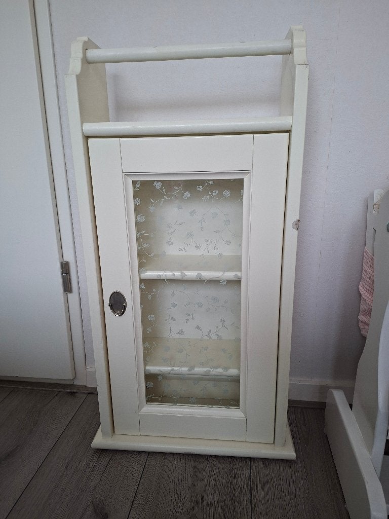 Mooi vitrine kastje.. Vintage., Ophalen, Vintage, Overige houtsoorten, 50 tot 100 cm