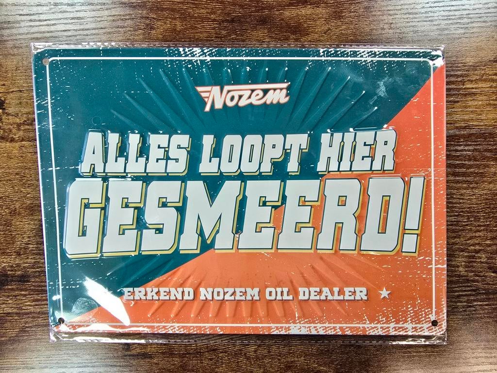 Nozem Oil Dealer Reclamebord, Verzenden, Nieuw, Reclamebord