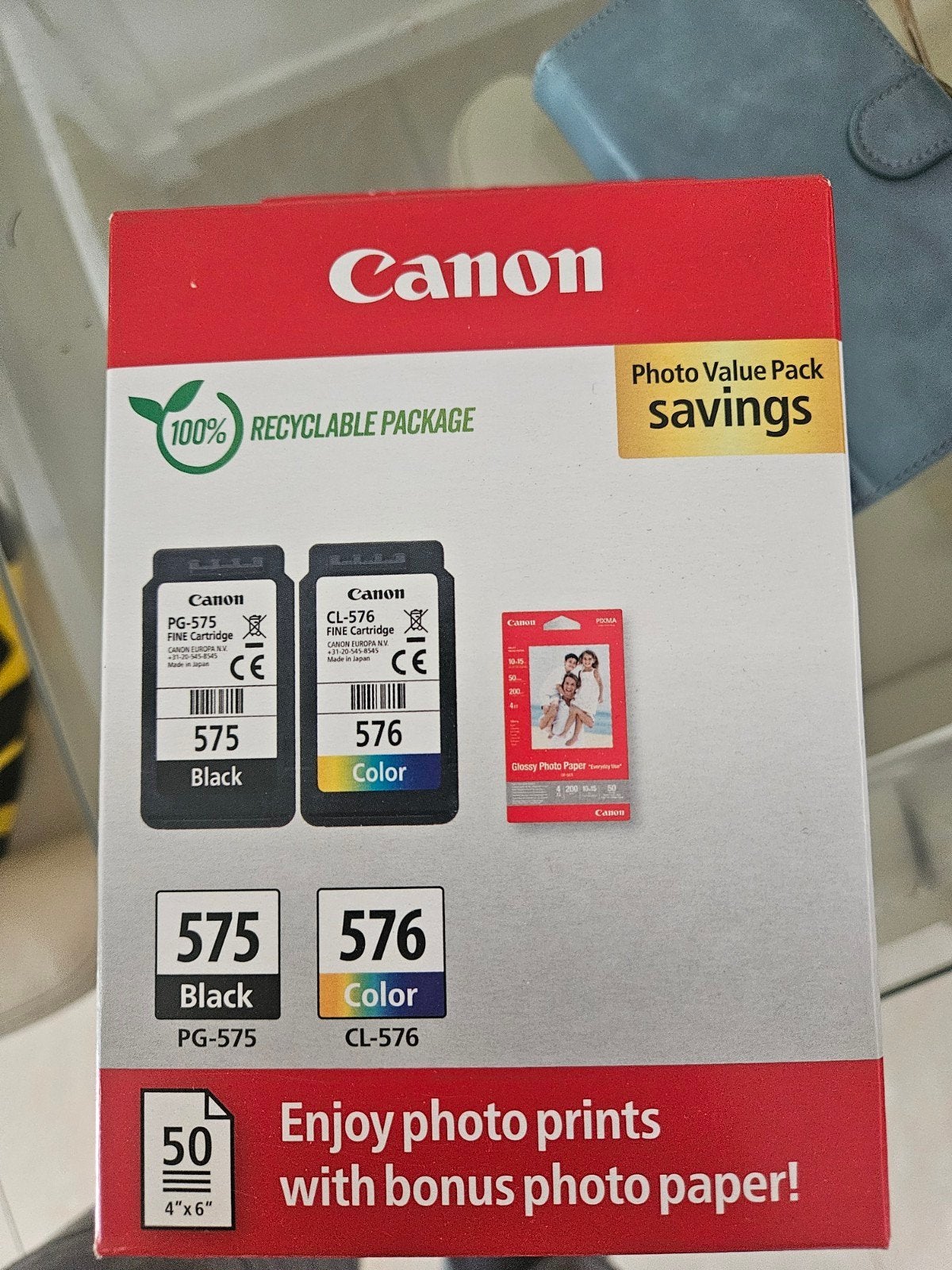 Canon PG-575/CL-576 inktcartridges + fotopapier, Computers en Software, Printers, Kleur printen, Canon, Printer, Inkjetprinter