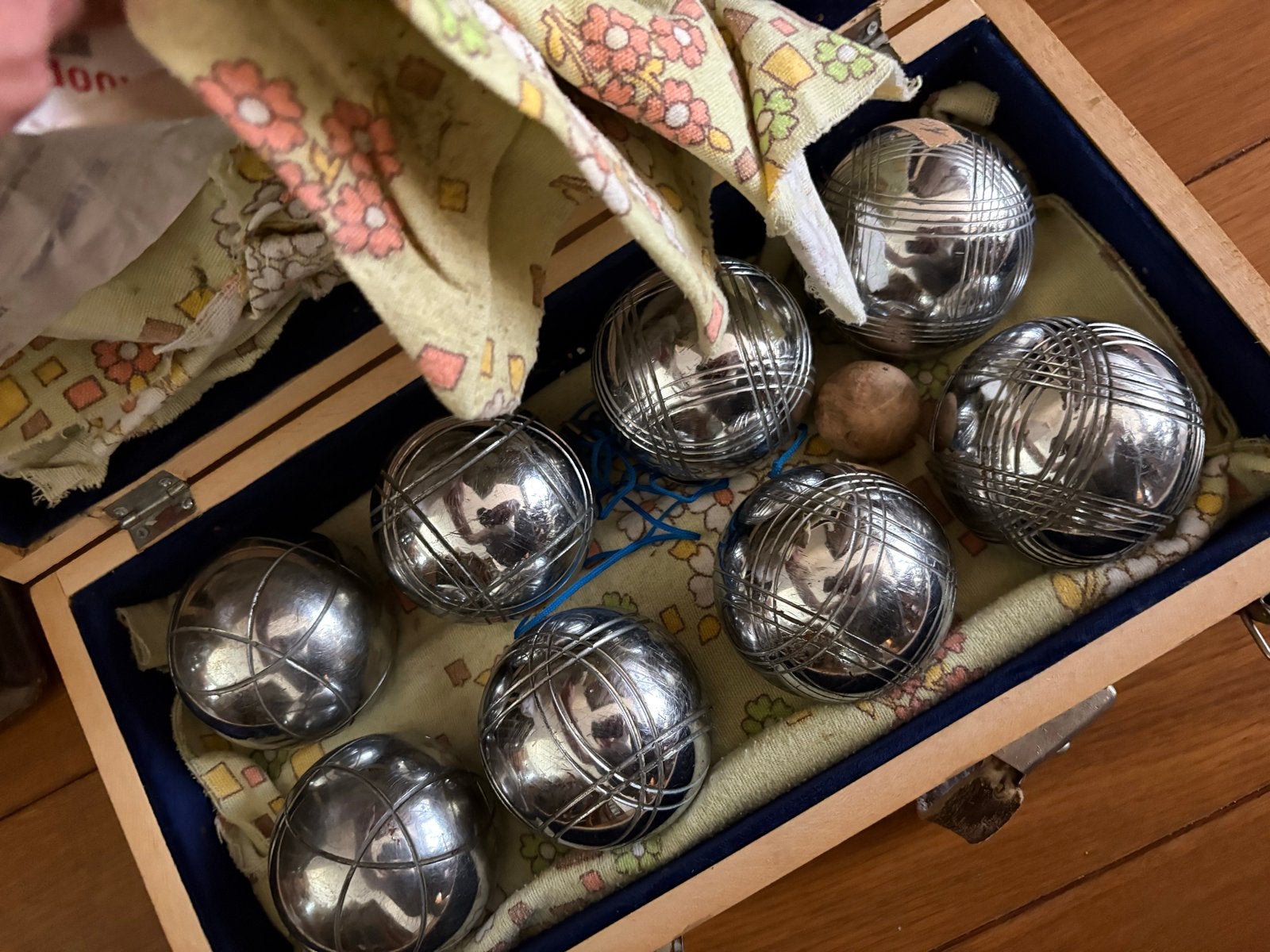 Vintage Petanque Set in Houten Kist - Compleet, Ophalen, Gebruikt