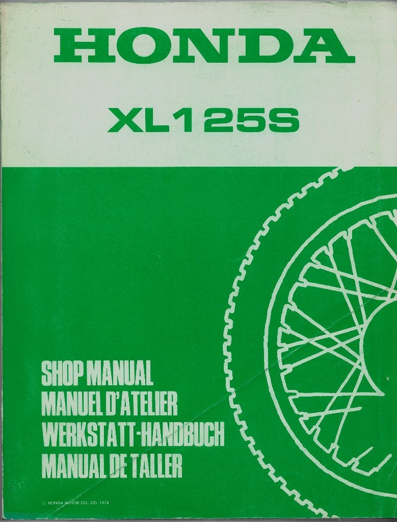 Honda XL125 S shop manual (4856z) motor, Motoren, Verzenden, Honda
