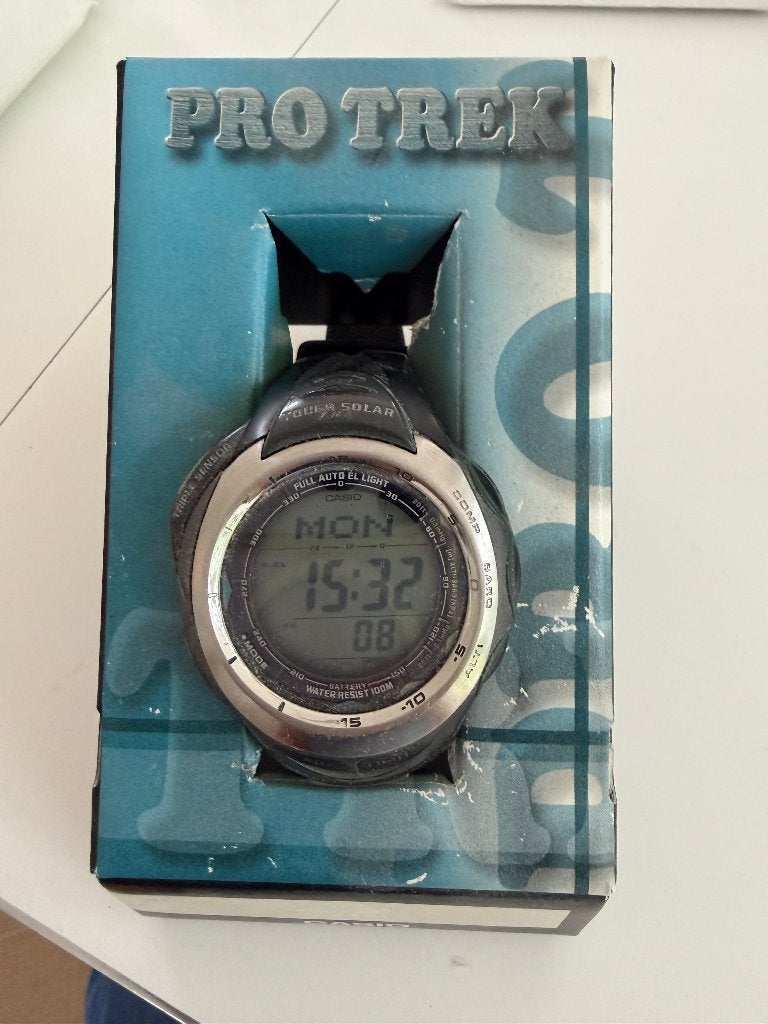 ! Casio Pro Trek PRG-90-1VDR Solar Horloge, Casio, Staal, Polshorloge, Kunststof