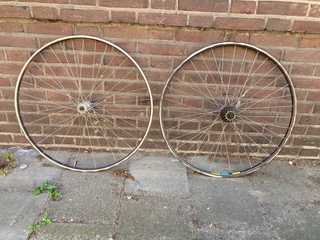 Mavic / Shimano Wielset - Open 4CD & G40 Velgen, Gebruikt, Aluminium, Racefiets, Ophalen