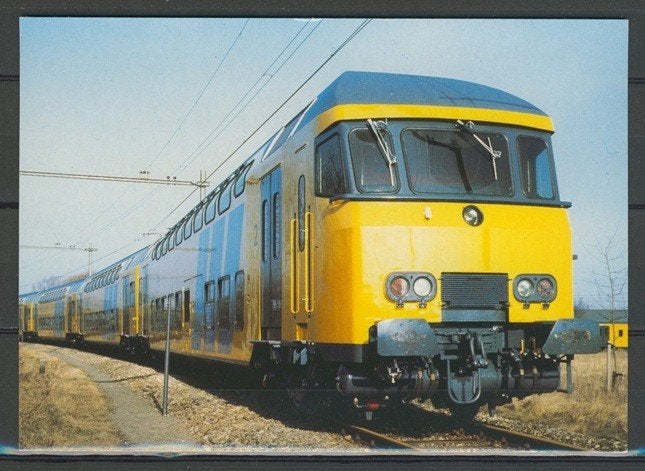 NS Dubbeldekker (Type DDM-1) Ansichtkaart Trein t-57 jdu, Ophalen of Verzenden, Zo goed als nieuw, Trein, Kaart of Prent