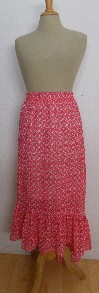 Ibiza look roze/witte maxi print rok! 44, Verzenden, Maat 42/44 (L), Zo goed als nieuw, Roze