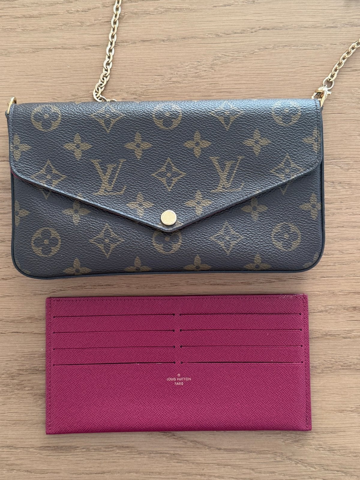Louis Vuitton Pochette Félicie Monogram, Ophalen, Zo goed als nieuw, Bruin, Schoudertasje