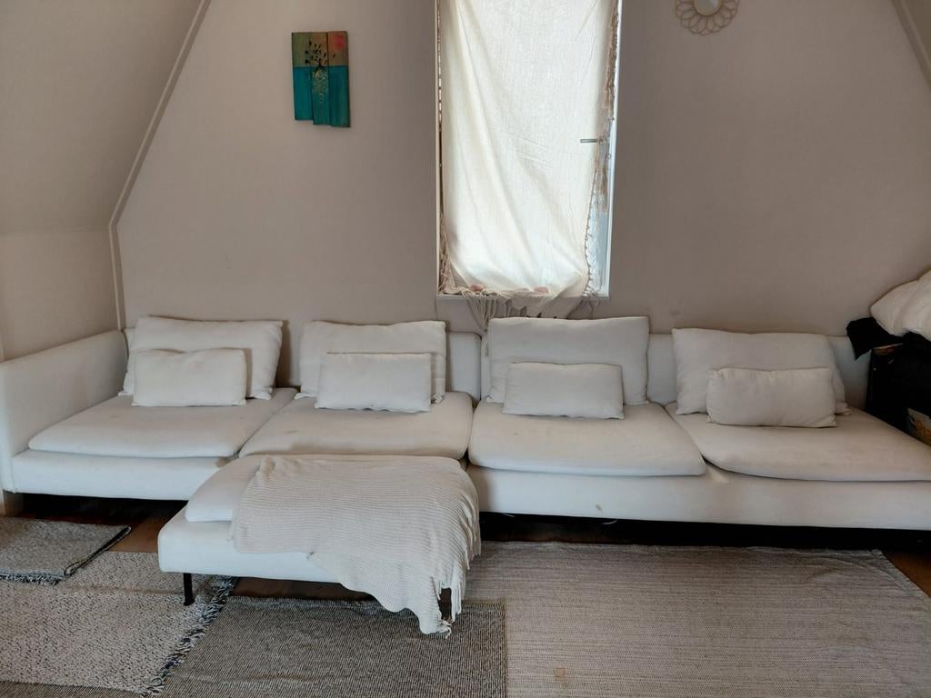 Söderhamn hoekbank 5-6 persoons met chaise longue, Ophalen, Gebruikt, Hoekbank, 300 cm of meer