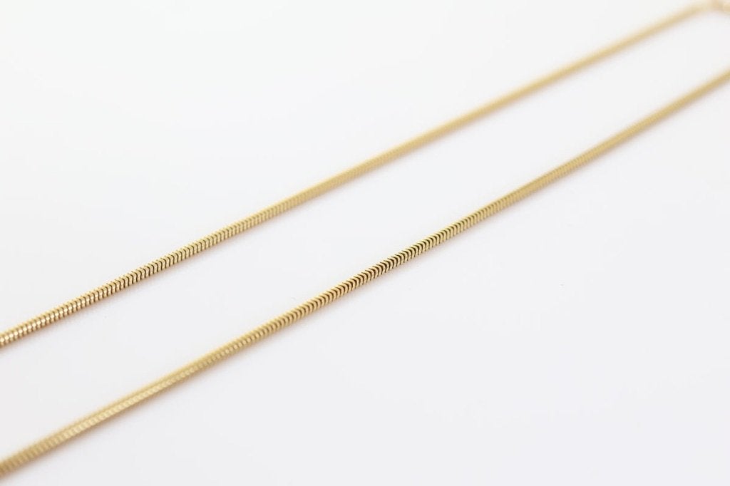 14 Karaat Gouden Slangencollier 45 cm | Snake Chain Dames, Sieraden, Tassen en Uiterlijk, Kettingen, Ophalen of Verzenden, Zo goed als nieuw