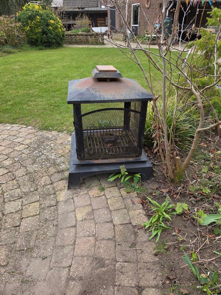 Vuurkorf met vonkenscherm, geen rondspattend hout, Ophalen