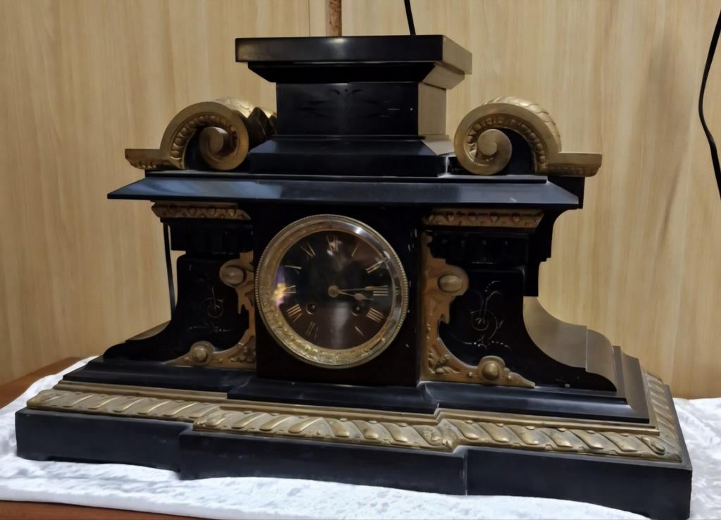 Antieke Pendule uit Frankrijk, circa 1860, Antiek en Kunst, Antiek | Klokken, Ophalen