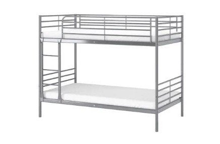 ikea stalen stappelbed 200X90 Groninge, Kinderen en Baby's, Kinderkamer | Stapelbedden en Hoogslapers, Ophalen, Zo goed als nieuw