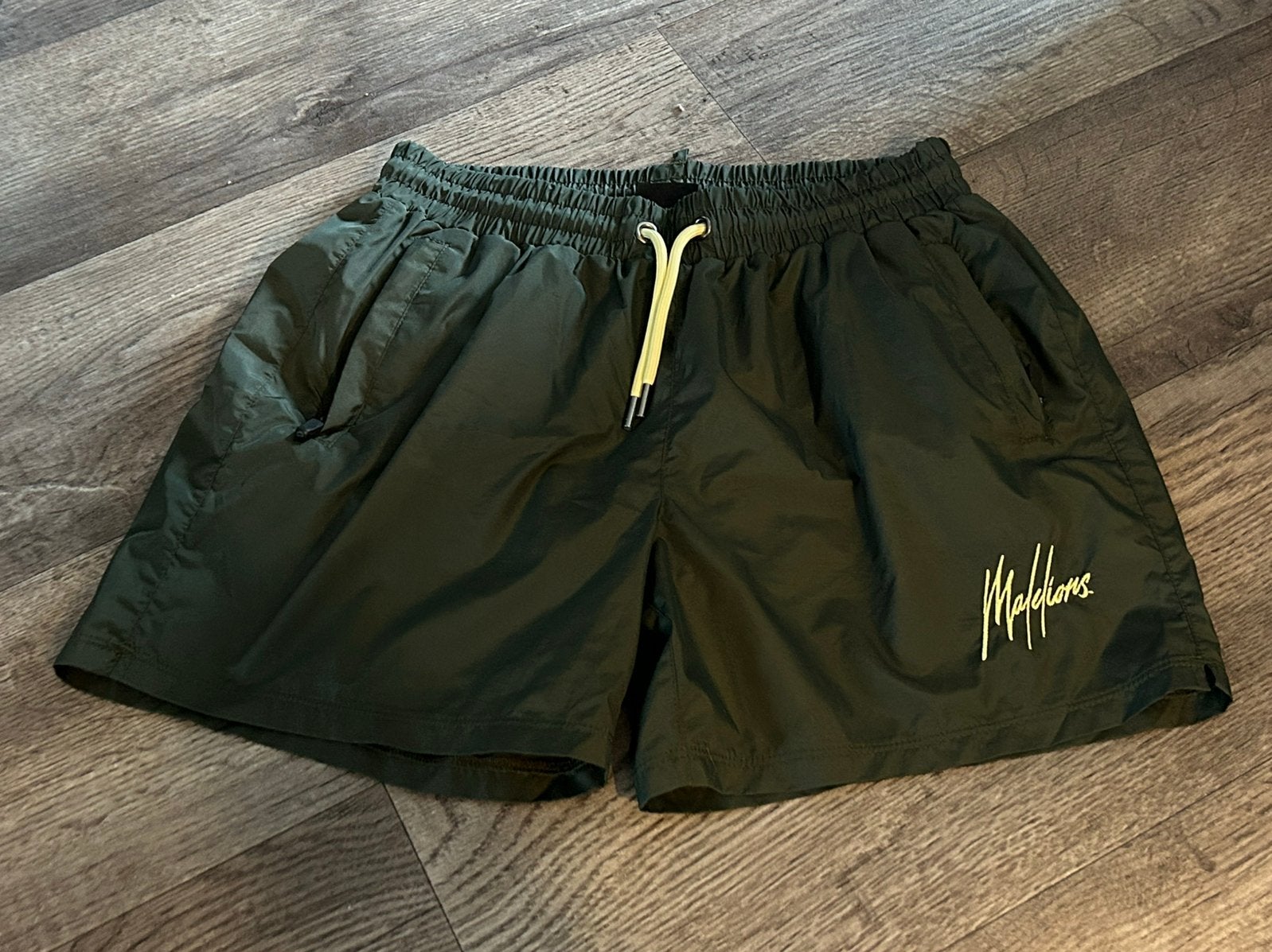 Malelions heren zwembroek khaki, maat L, Kleding | Heren, Ophalen of Verzenden, Maat 52/54 (L), Groen, Zwemshort