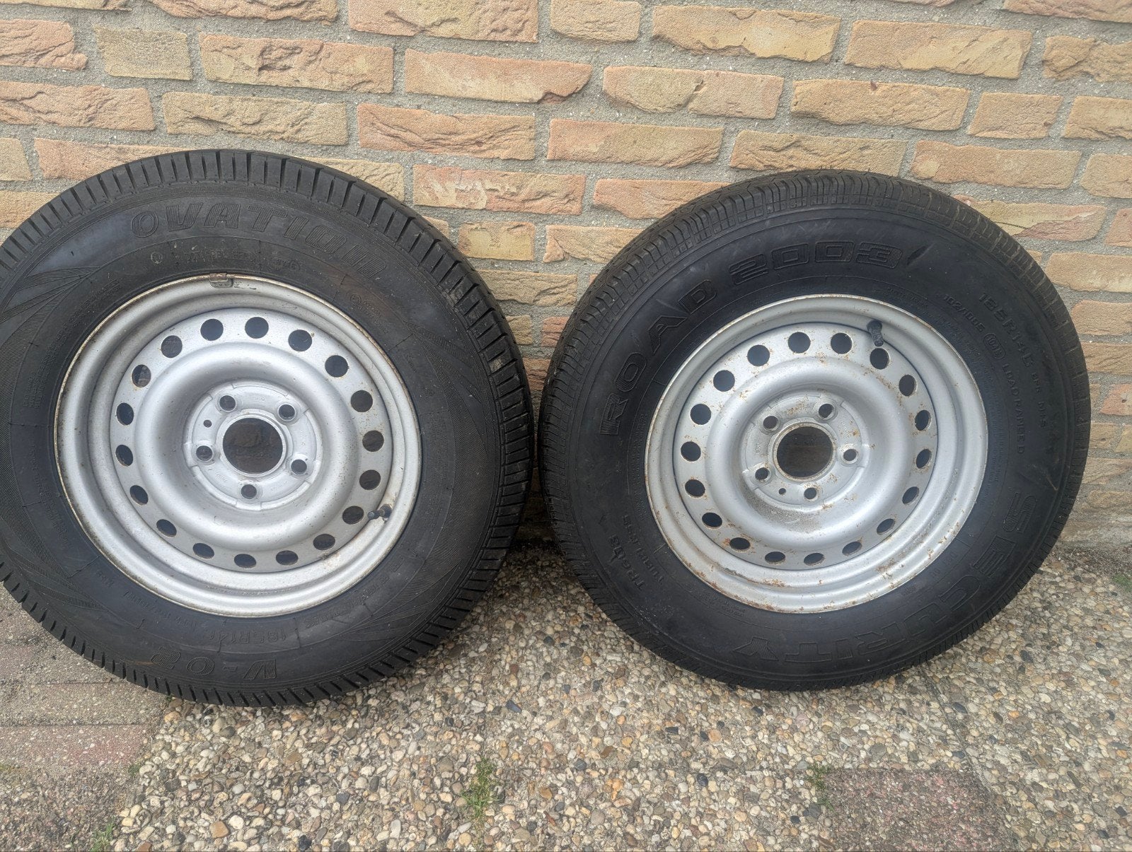 Stalen wiel van een hobby caravan 185 R 14C, Ophalen, Gebruikt