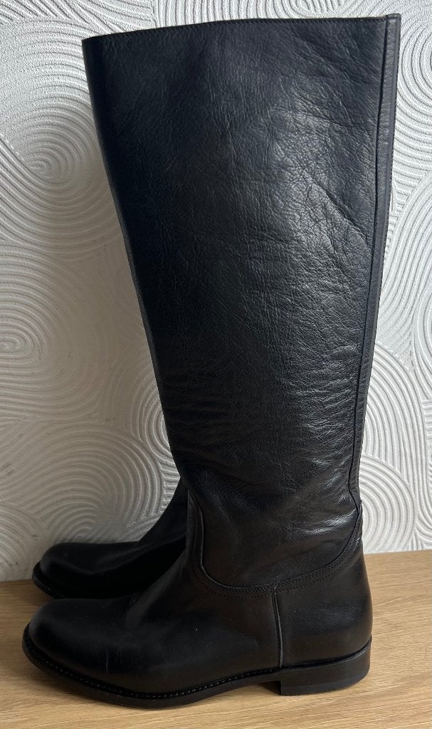 Sendra.  Hoge zwarte leren laarzen. Mt 39., Zwart, Nieuw, Ophalen of Verzenden, Hoge laarzen