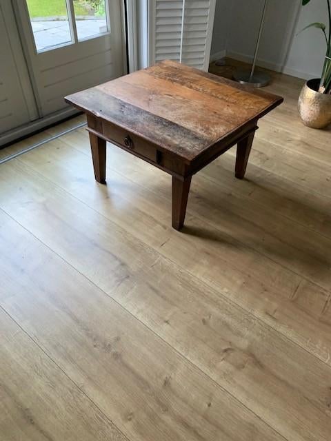 mooie salontafel 80 x 80 x 50, Huis en Inrichting, Tafels | Salontafels, Ophalen, Gebruikt, 50 tot 100 cm, 50 tot 75 cm
