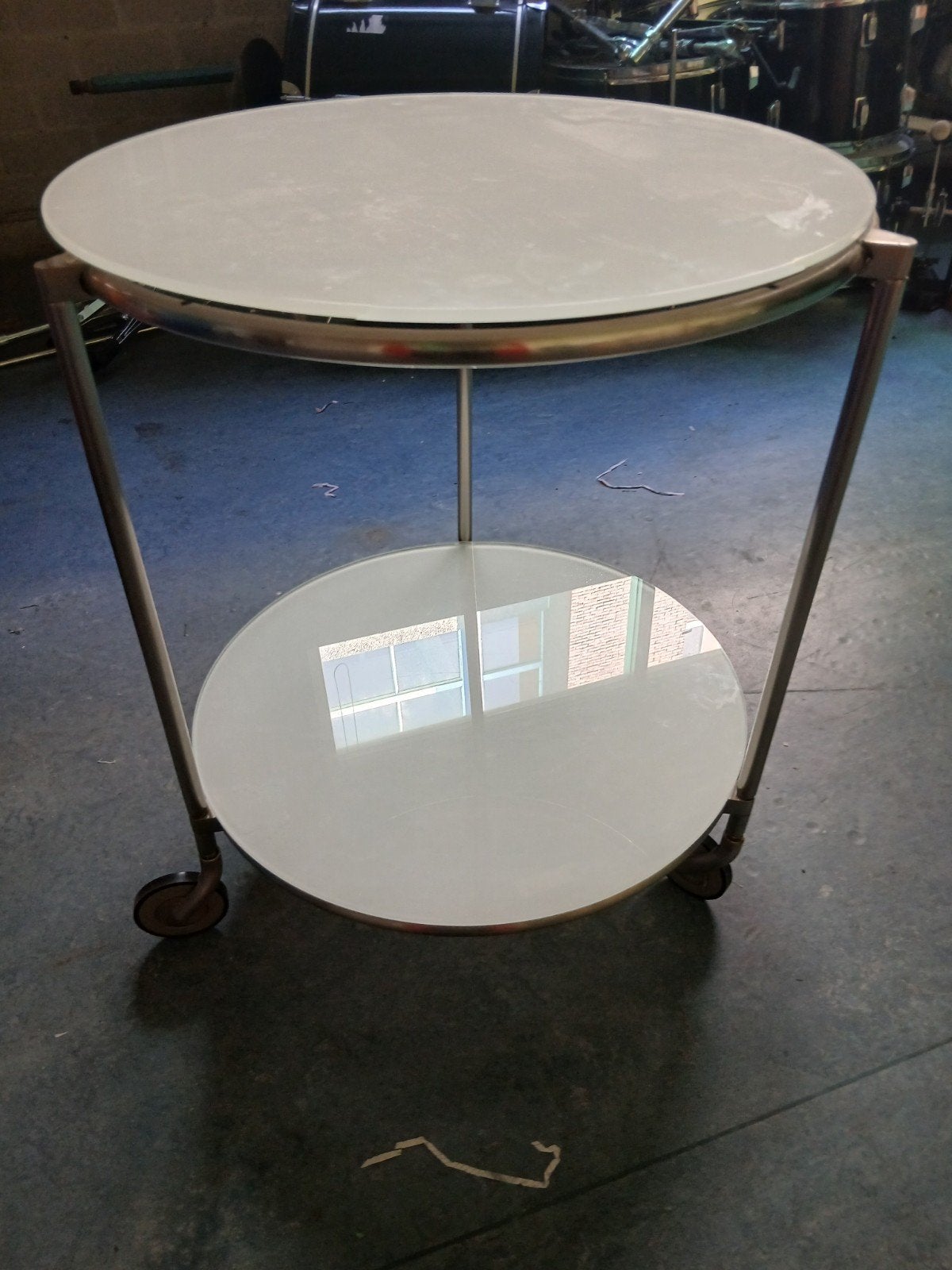 IKEA Strind ronde trolley / bijzettafel, Ophalen, Minder dan 55 cm, Gebruikt, Rond