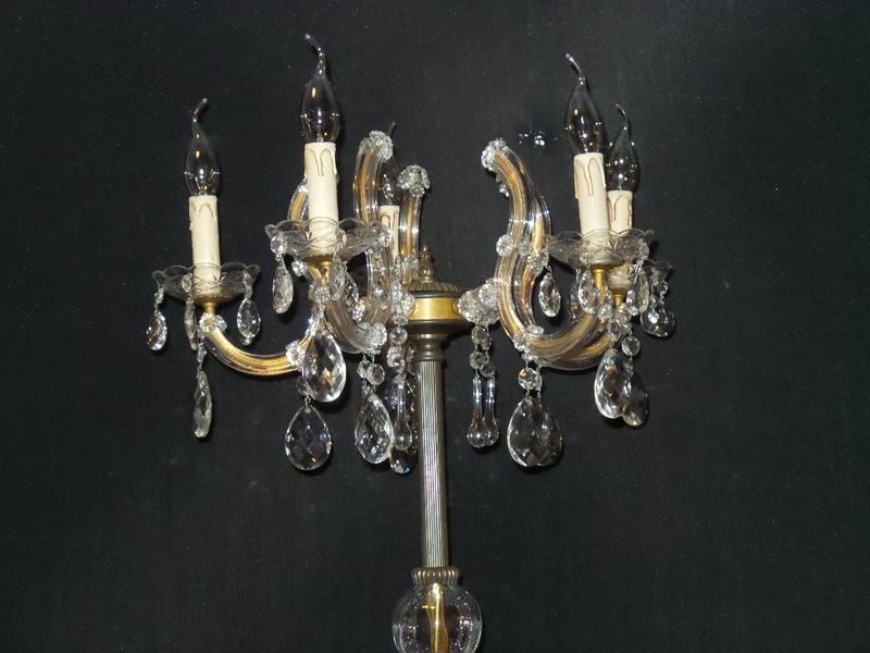 Staande kroonluchter met een kroon van 5 kaarslampen, Antiek en Kunst, Antiek | Lampen, Ophalen