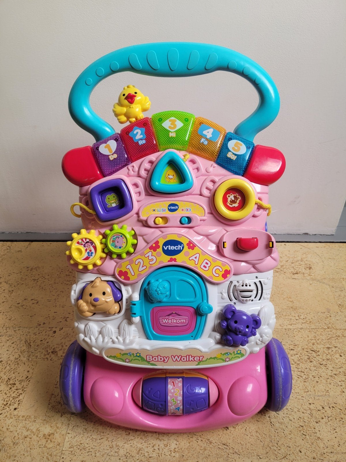 VTech Baby Walker Roze - Interactieve Loopwagen, Ophalen, Gebruikt, Overige typen, Met licht