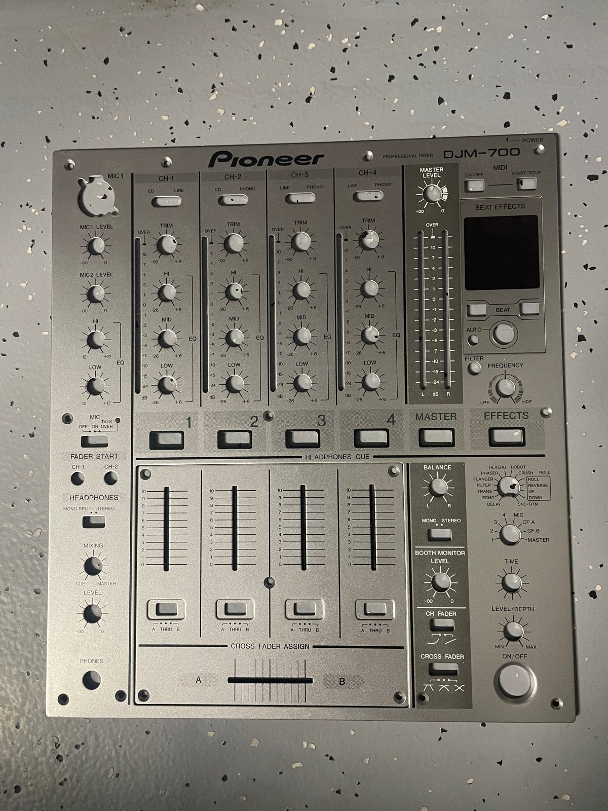 Originele deckplaat / Pioneer DJM-700, Ophalen of Verzenden, Zo goed als nieuw, Minder dan 5 kanalen, Microfooningang