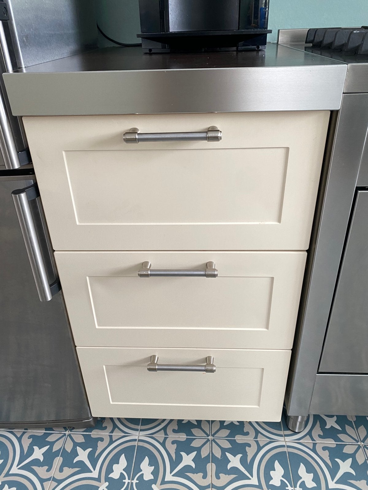 2x onderkast met 3 lades, Huis en Inrichting, Keuken | Keukenelementen, Ophalen, 50 tot 100 cm, Zo goed als nieuw, 25 tot 50 cm