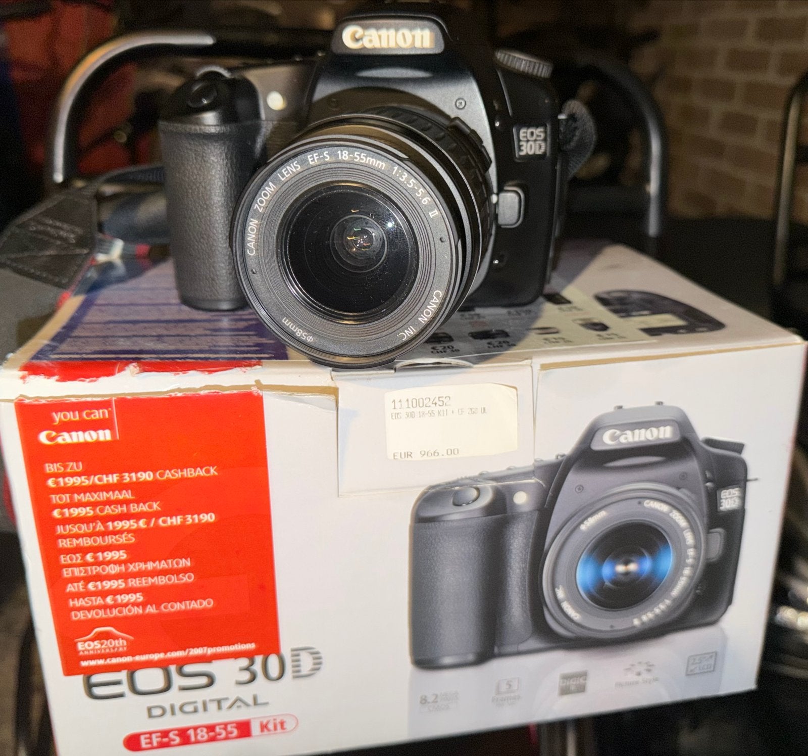 Canon EOS 30D spiegelreflexcamera met EF-S 18-55mm lens, Audio, Tv en Foto, Gebruikt, Spiegelreflex, Canon, Ophalen of Verzenden