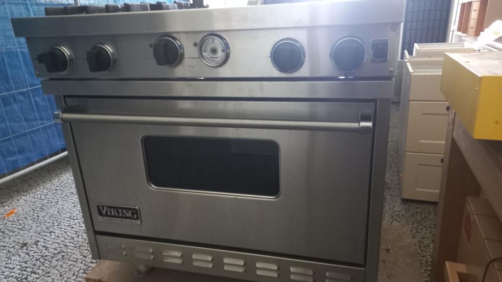 Viking Professional gasfornuis met oven, Ophalen, Gebruikt, Vrijstaand, 60 cm of meer