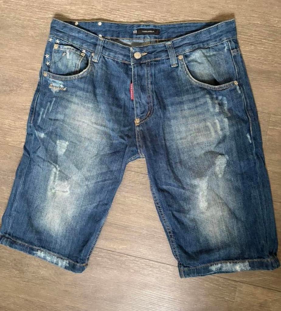 Dsquared2 korte spijkerbroek, Ophalen of Verzenden, Gedragen, Blauw, W32 (confectie 46) of kleiner