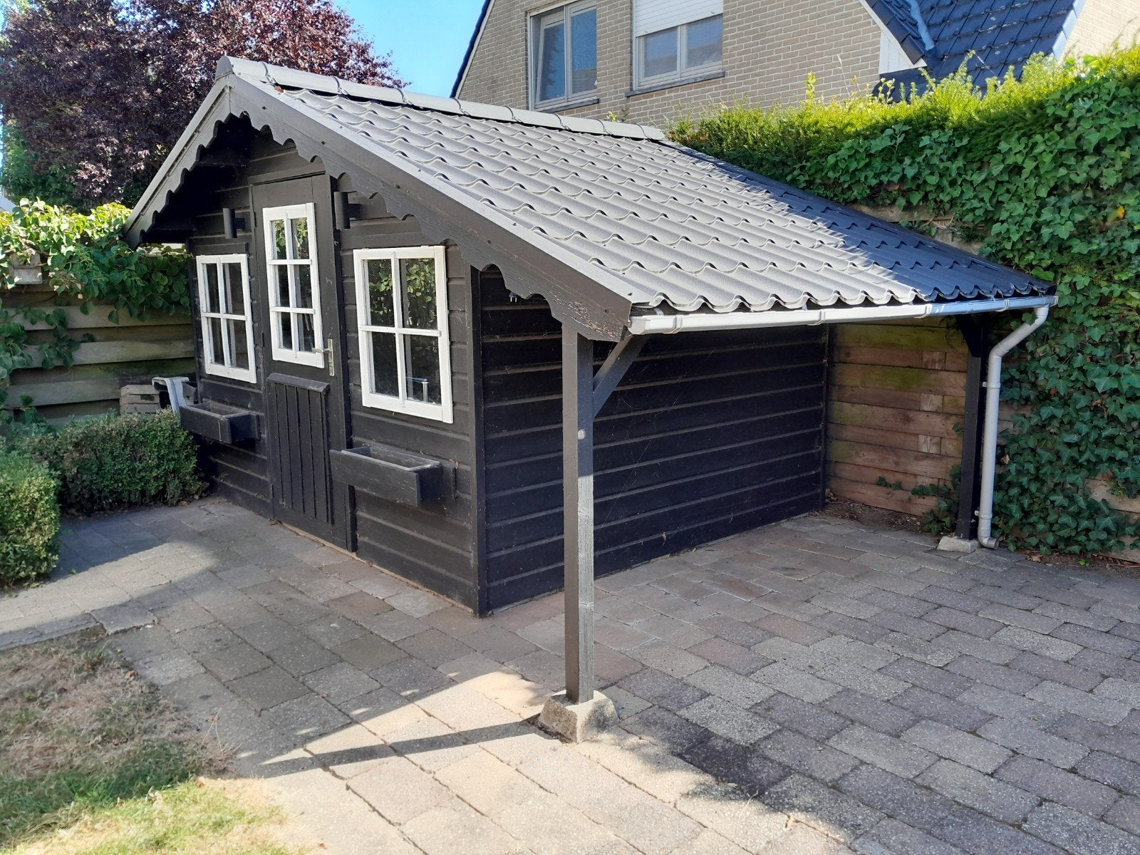 Tuinhuis geimpregneerd 460cm x 295cm, Tuin en Terras, Tuinhuizen, Ophalen, Tuinhuis, 250 tot 500 cm, 2 ramen