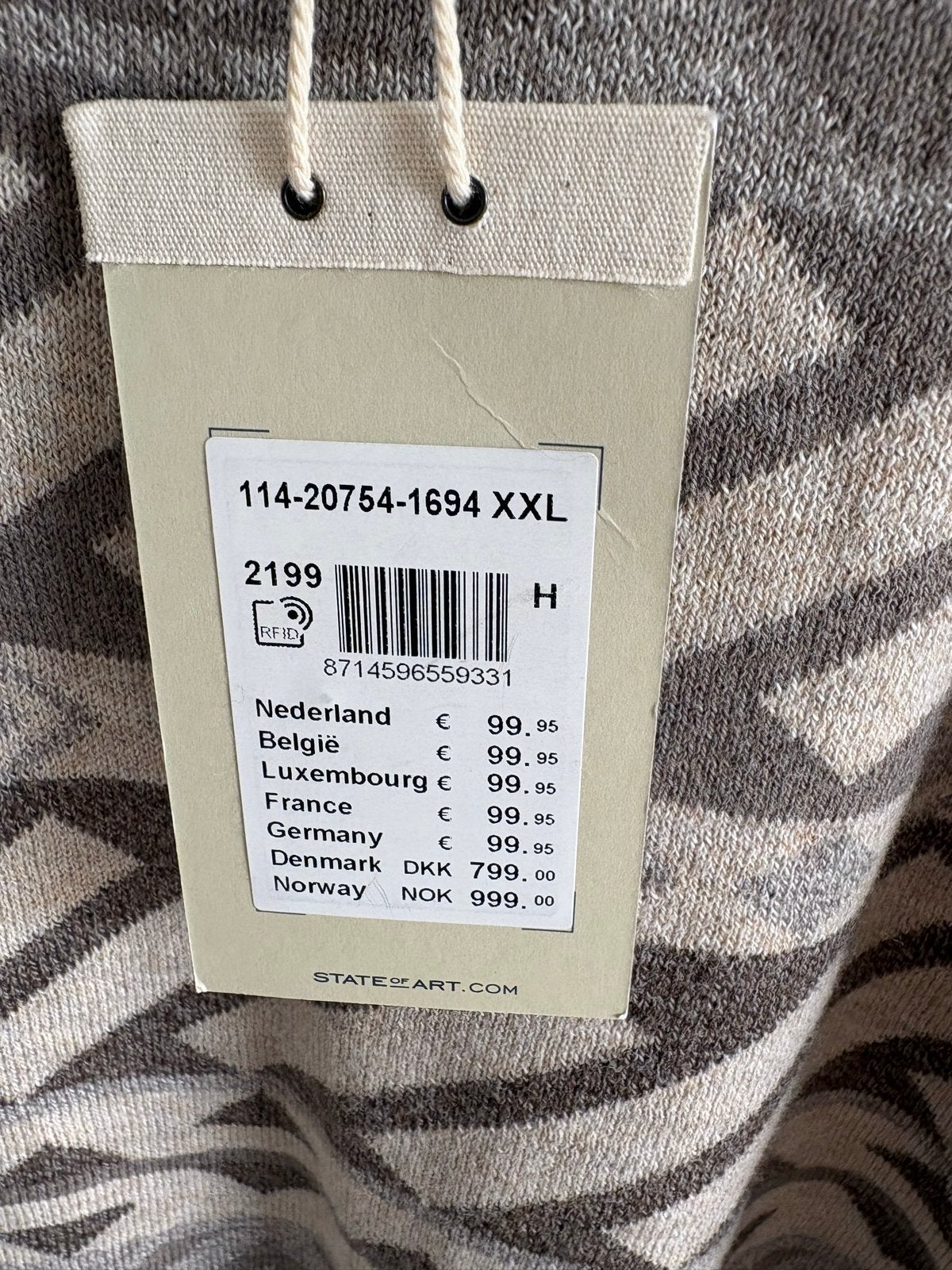 State of Art Trui XXL Nieuw met Etiket, Kleding | Heren, Truien en Vesten, Ophalen of Verzenden, Nieuw, Overige maten, Bruin