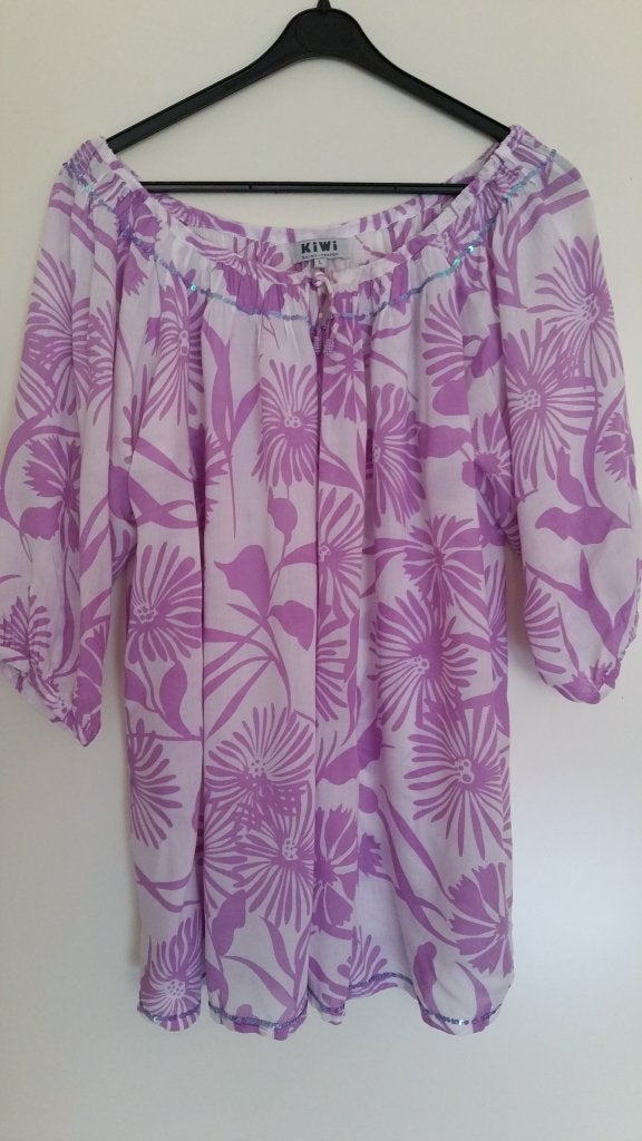 Kiwi Saint-Tropez blouse lila/paars maat L, Paars, Maat 42/44 (L), Ophalen of Verzenden, Zo goed als nieuw