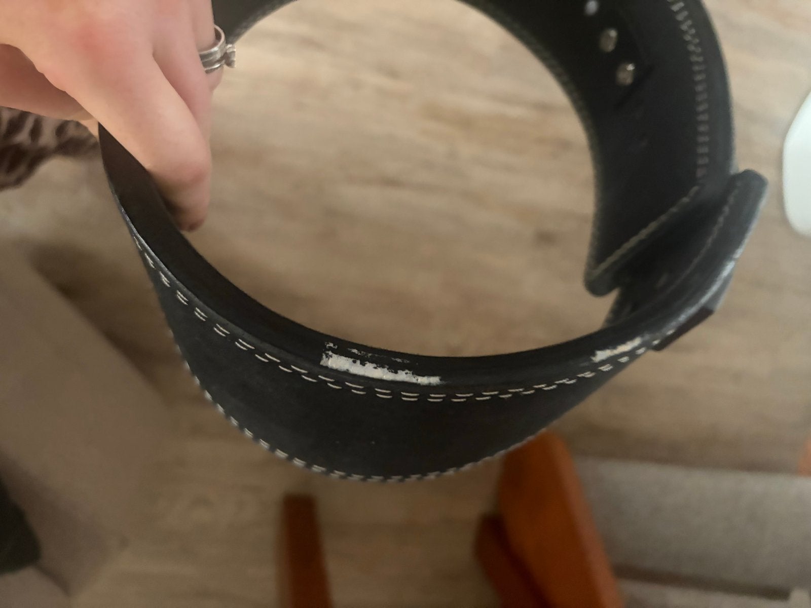 Barbelts Halterriem - Zwart, Zo goed als nieuw, Sport en Fitness, Ophalen, Zo goed als nieuw, Rug, Halterriem