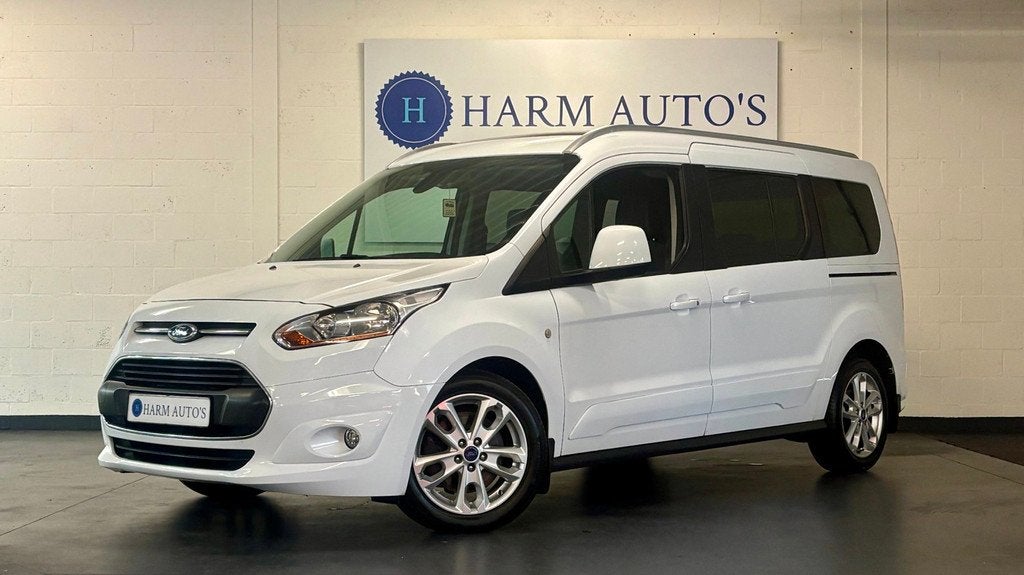 Ford Tourneo Connect Grand 1.6 Titanium 150pk Automaat / Pan, Auto's, Stof, Gebruikt, Zwart, 4 cilinders