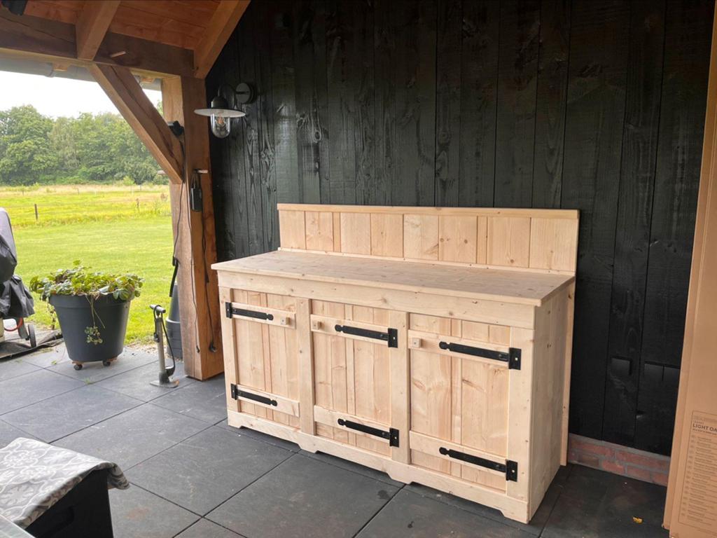 Steigerhouten buitenkeukens in verschillende maten, Tuin en Terras, Buitenkeukens, Ophalen, Nieuw, Houtskool