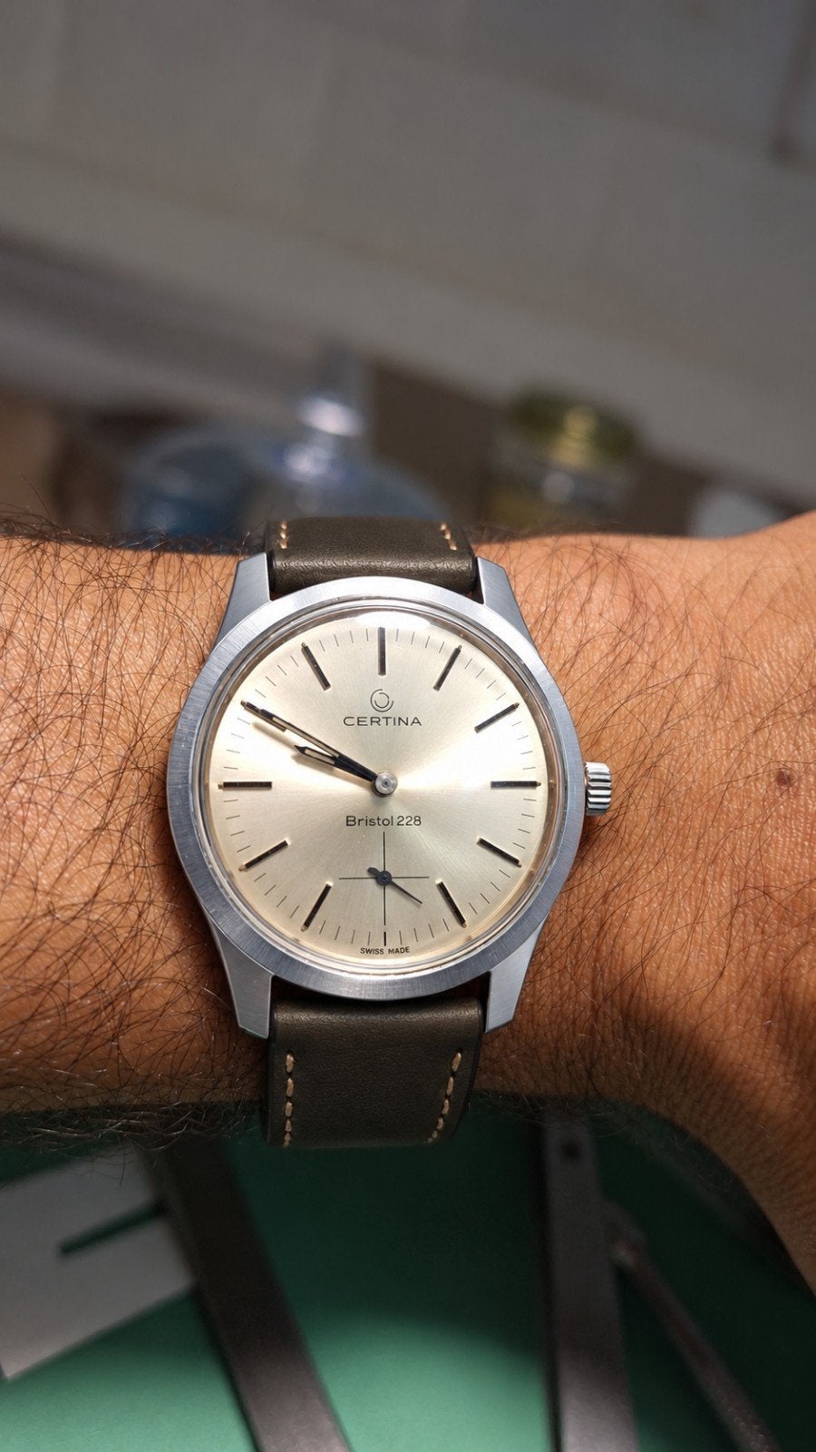 Certina Bristol 228 (Vintage Swiss elegance uit 1962), Overige merken, Staal, Met bandje, 1960 of later