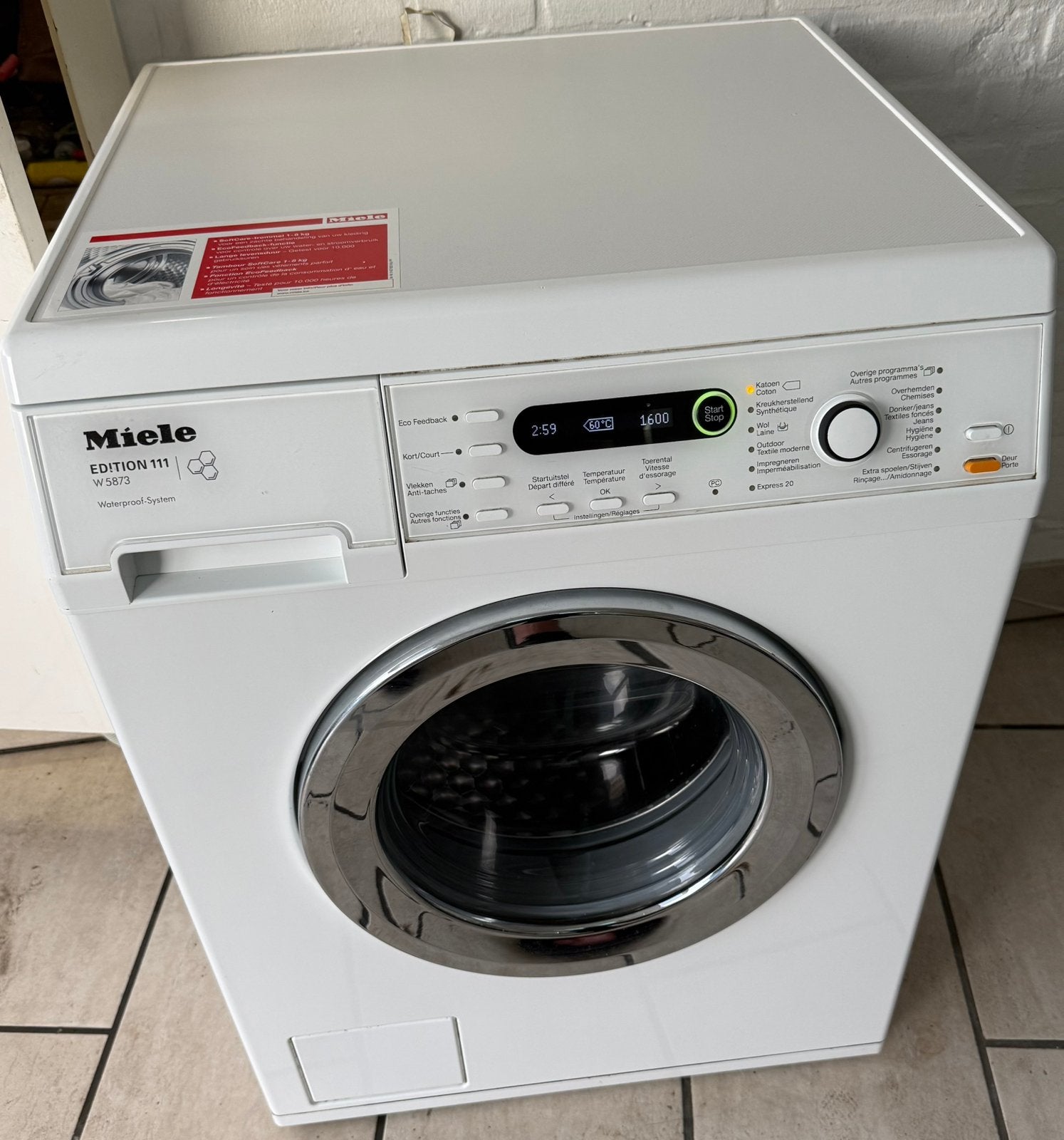 Miele 8Kilo-1600toeren A+++ energieverbruik in topstaat, Witgoed en Apparatuur, Ophalen, 8 tot 10 kg, Energieklasse A of zuiniger