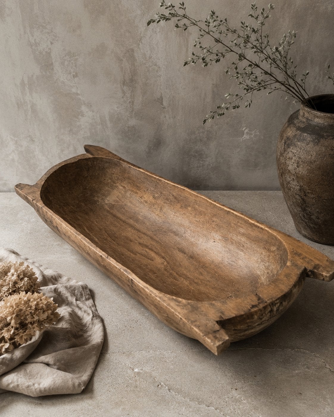 Grote landelijke houten trog - 116x45 cm, Ophalen