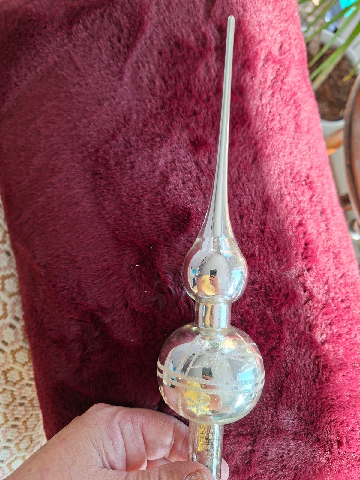 oude glas piek KERST, Ophalen of Verzenden