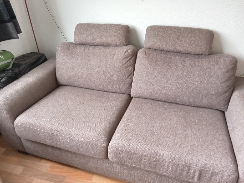 Grijze 2.5-zits bank, Ophalen, Gebruikt, Tweepersoons, 75 tot 100 cm