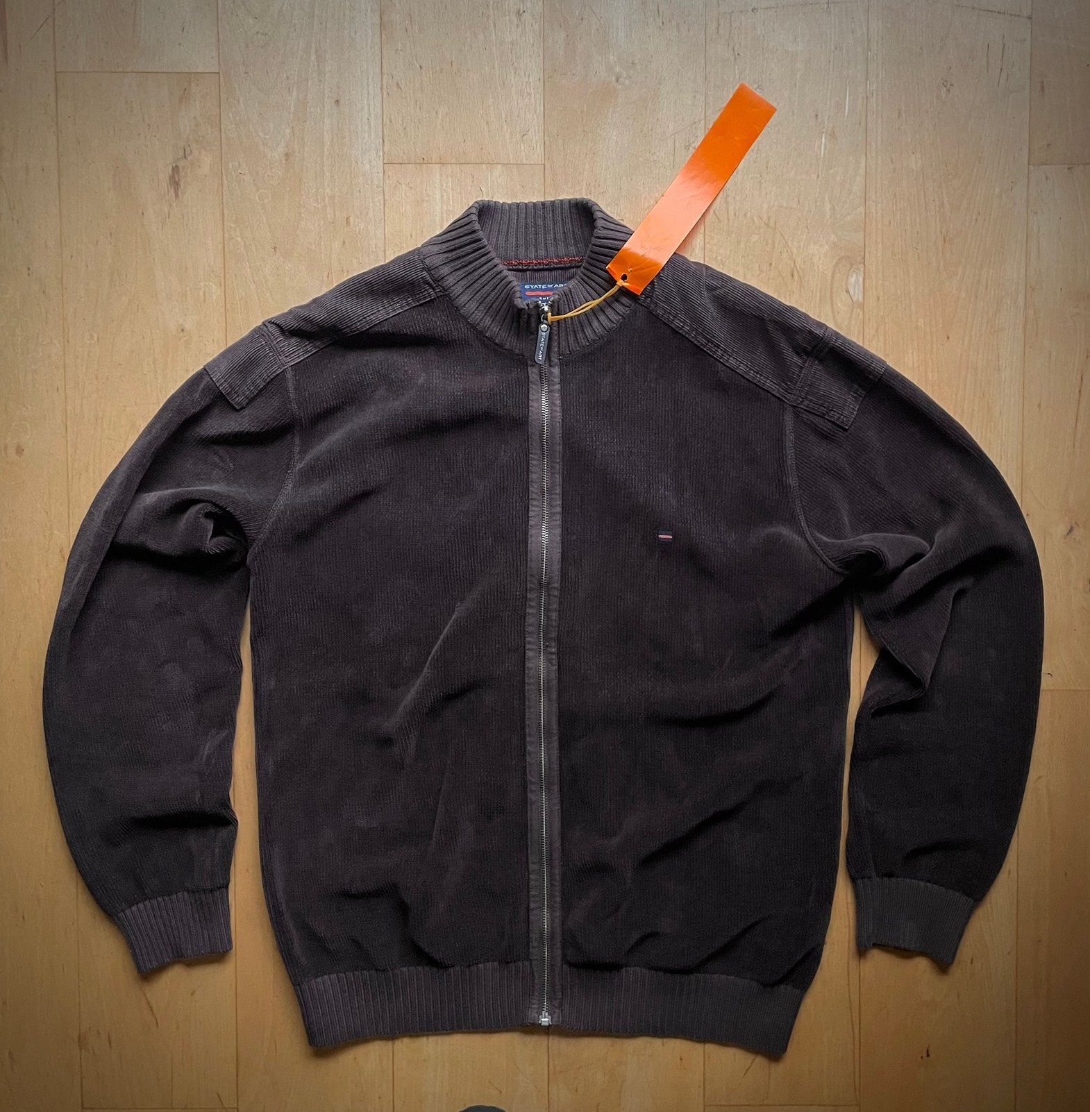 State of Art vest / trui met rits corduroy en katoen bruin L, Ophalen of Verzenden, Maat 52/54 (L), Bruin