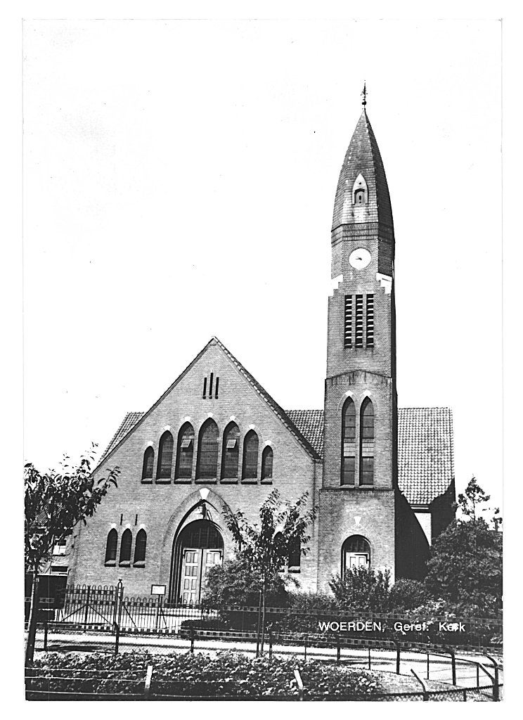 988310 Woerden 1972 Utr G Kerk Nette oude kaart Onbeschreven